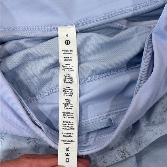 Lululemon Speed Up Mid Rise Short 4" Lined size 4 Gravel Dust Pastel Blue Purple - Picture 2 of 14